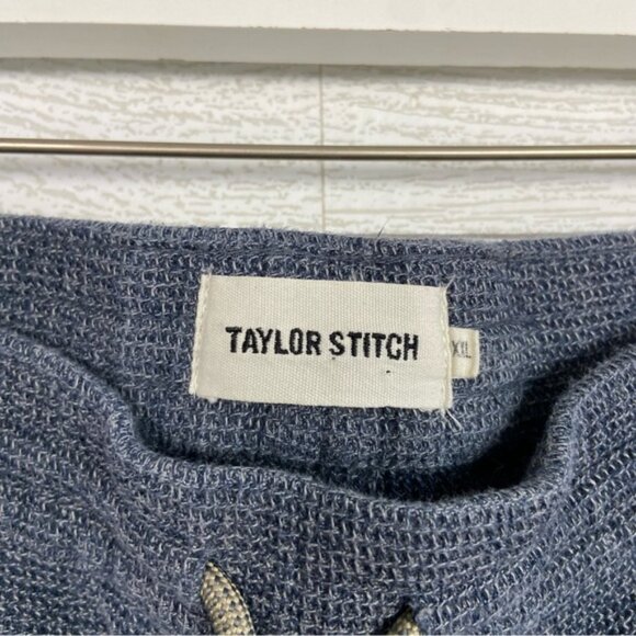 TAYLOR STITCH The Apres Pant Blue Sashiko Woven Tweed Jogger Pants Mens XXL - Picture 3 of 5